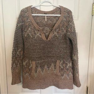 FREE People Wool Blend Bohemian Pullover Cozy Sweater small